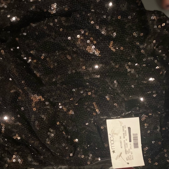 Aidan Aidan Mattox NEW Black Lined Sequined Strapless Evening Dress 12 - Picture 2 of 3